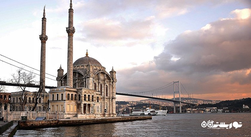  مسجد اورتاکوی شهر ترکیه کشور استانبول